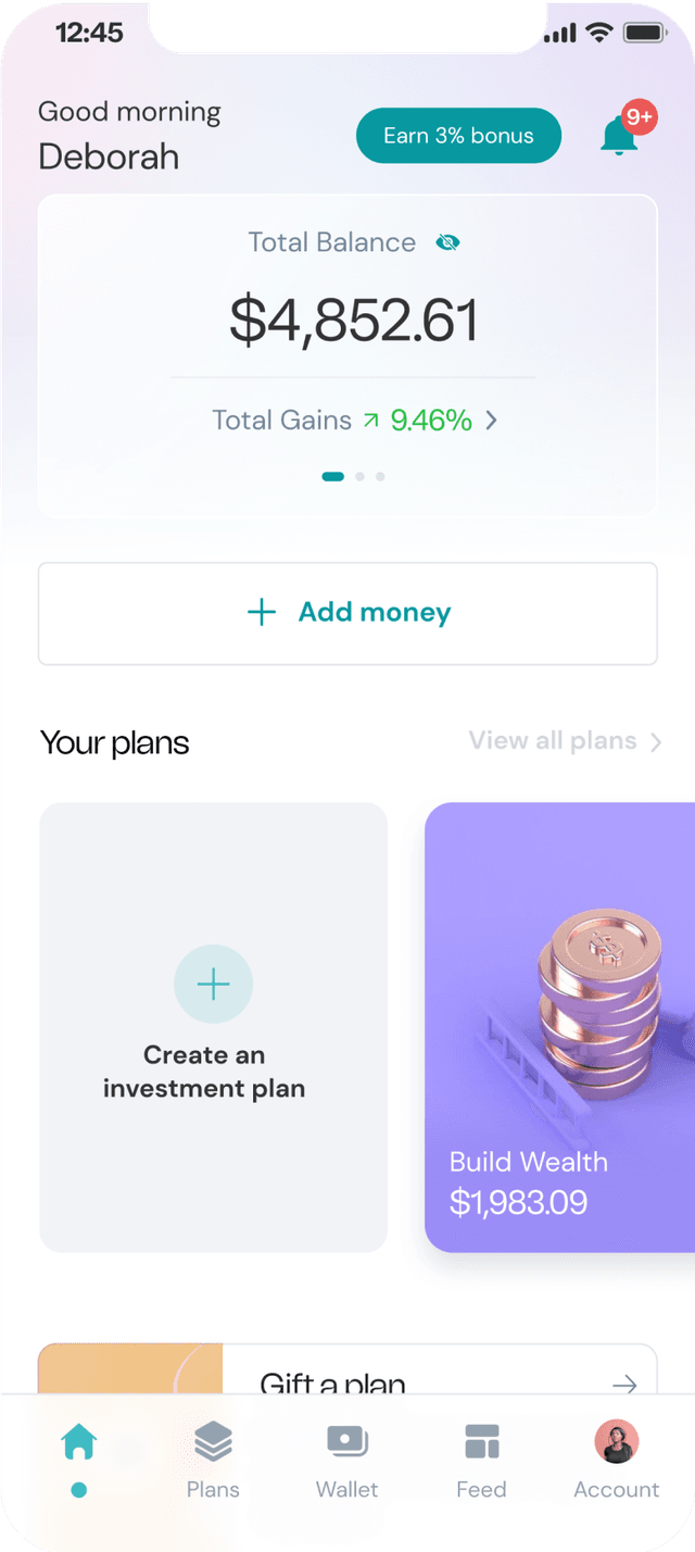 Rise app interface on desktop